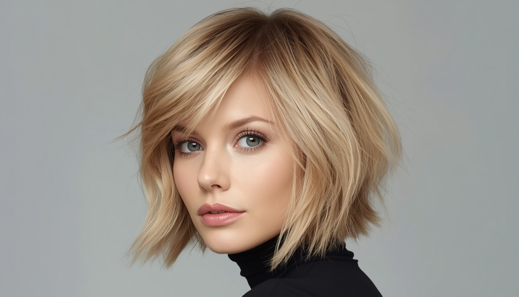 Wispy Layered Bob With Airy Volume