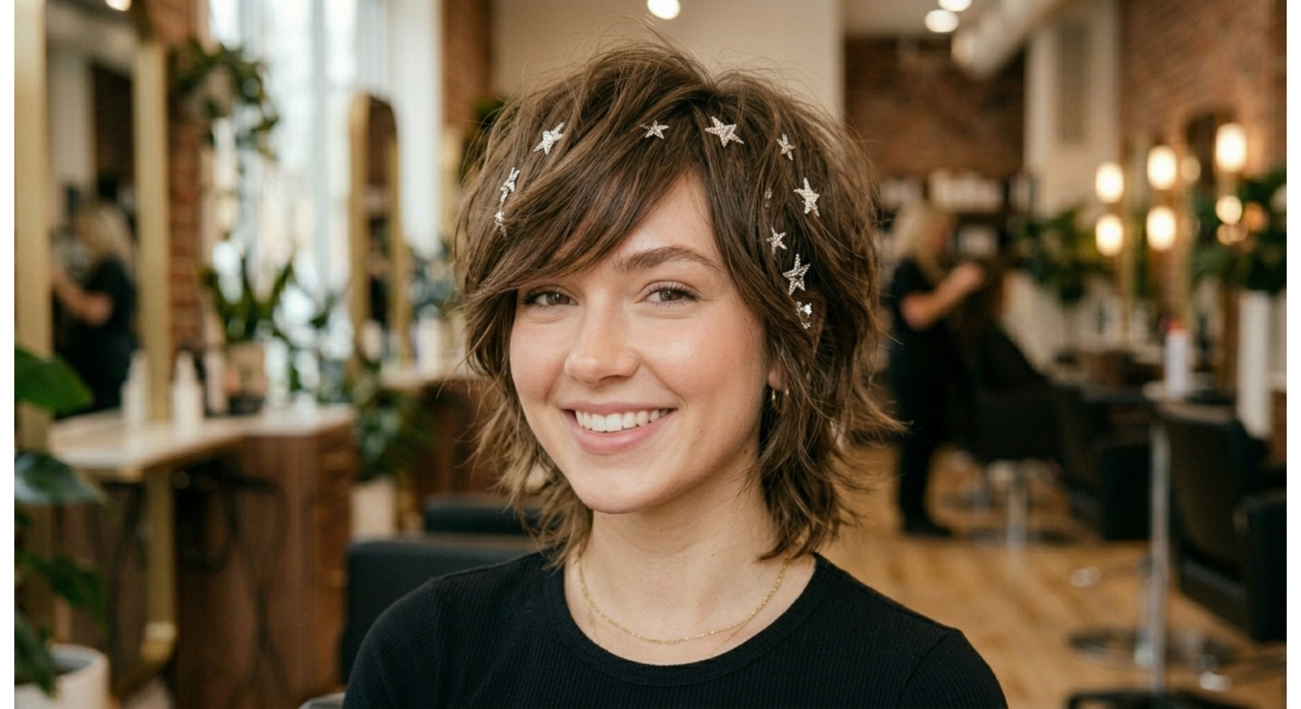 Wolf Cut With Side Swept Bangs