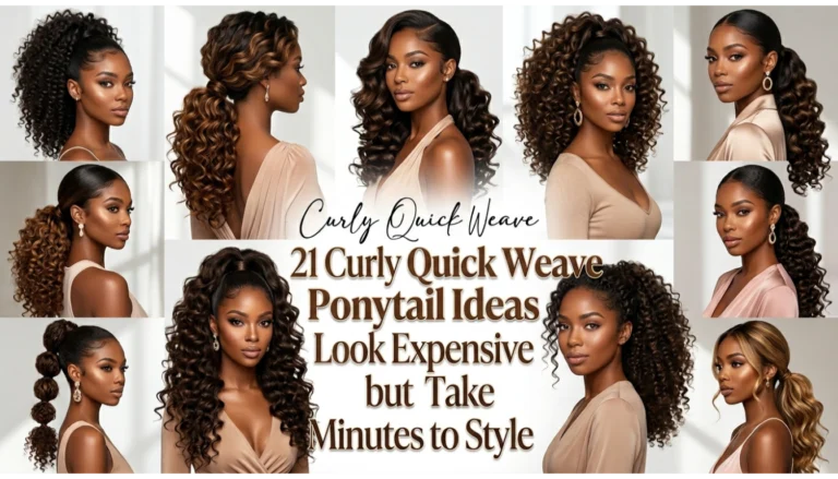 curly quick weave ponytail