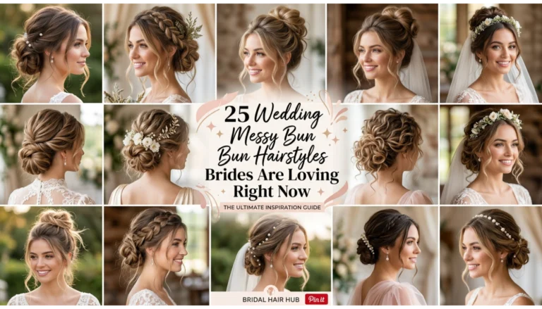 messy bun hairstyles for wedding