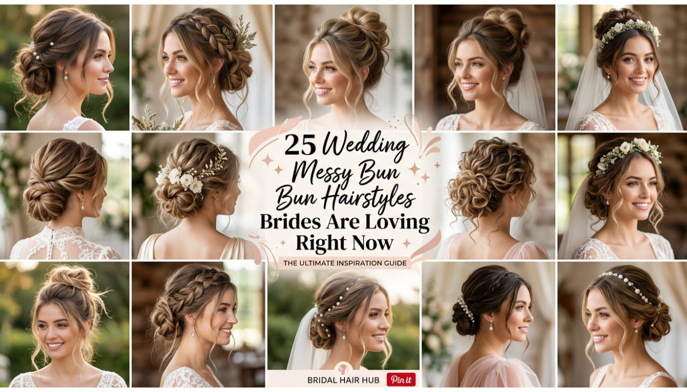 messy bun hairstyles for wedding