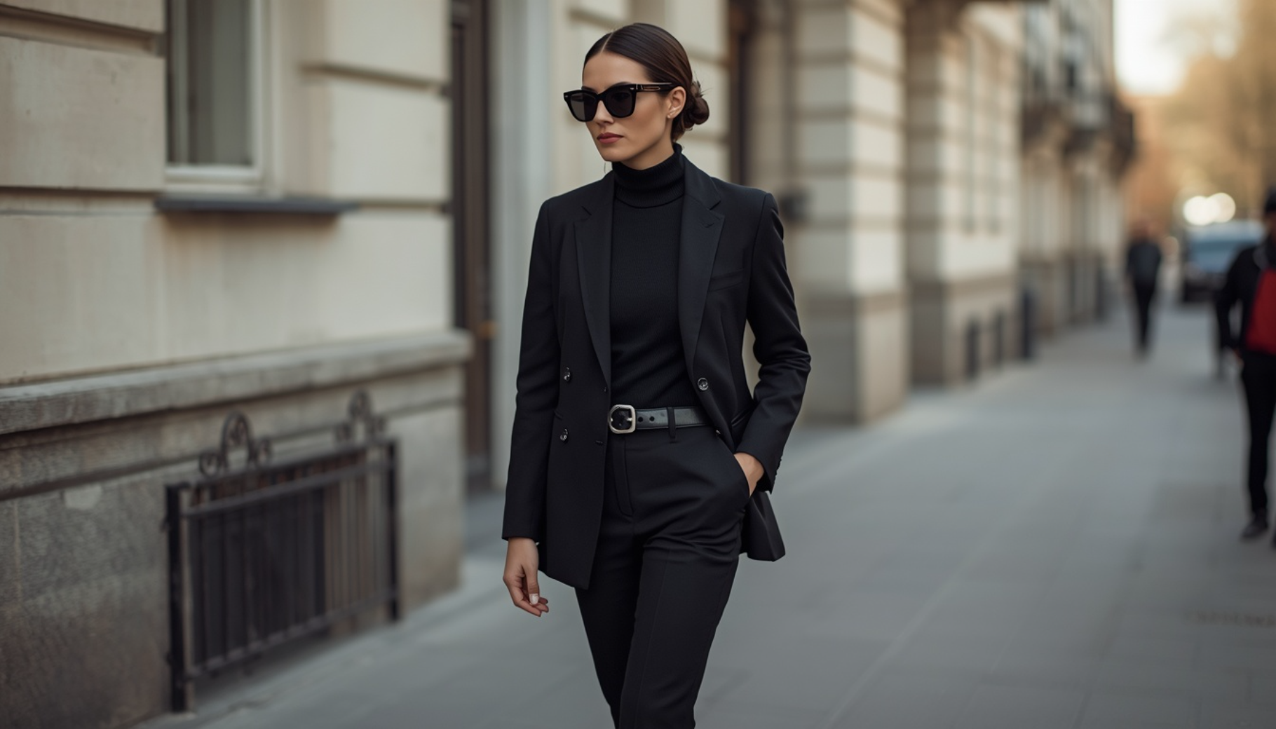 All-Black Minimalist Suit
