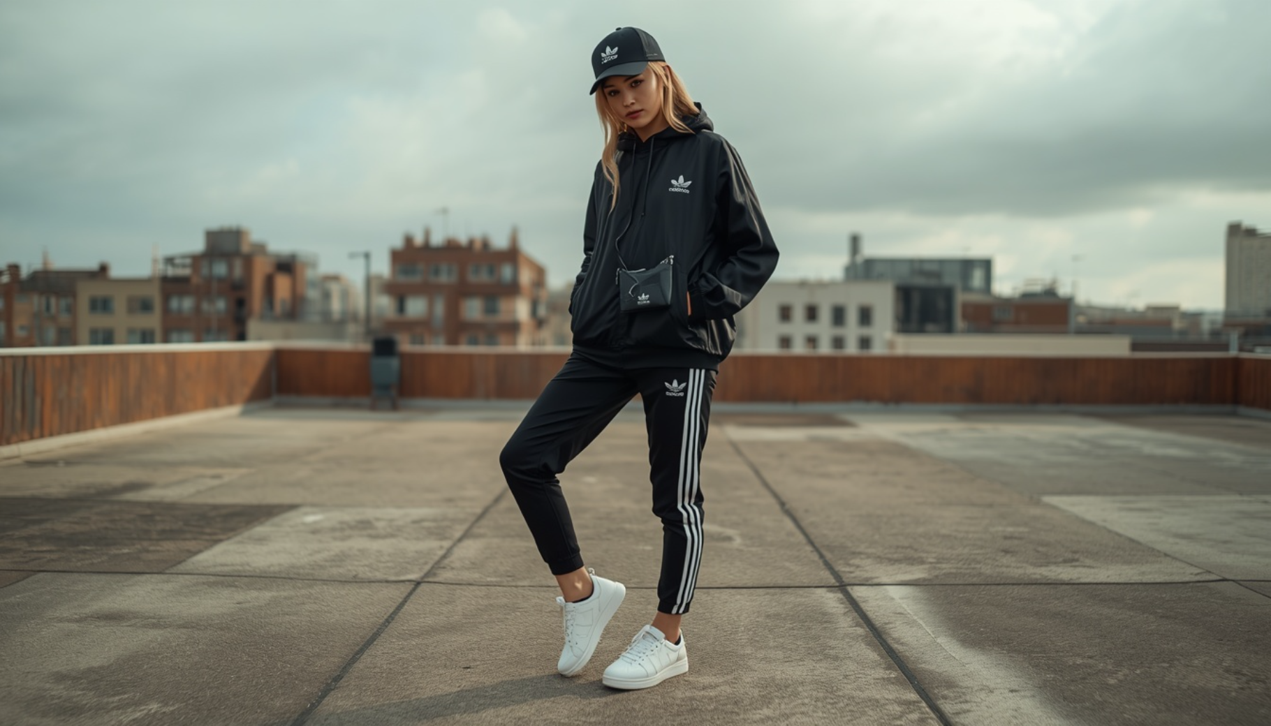 Black Windbreaker Street Style