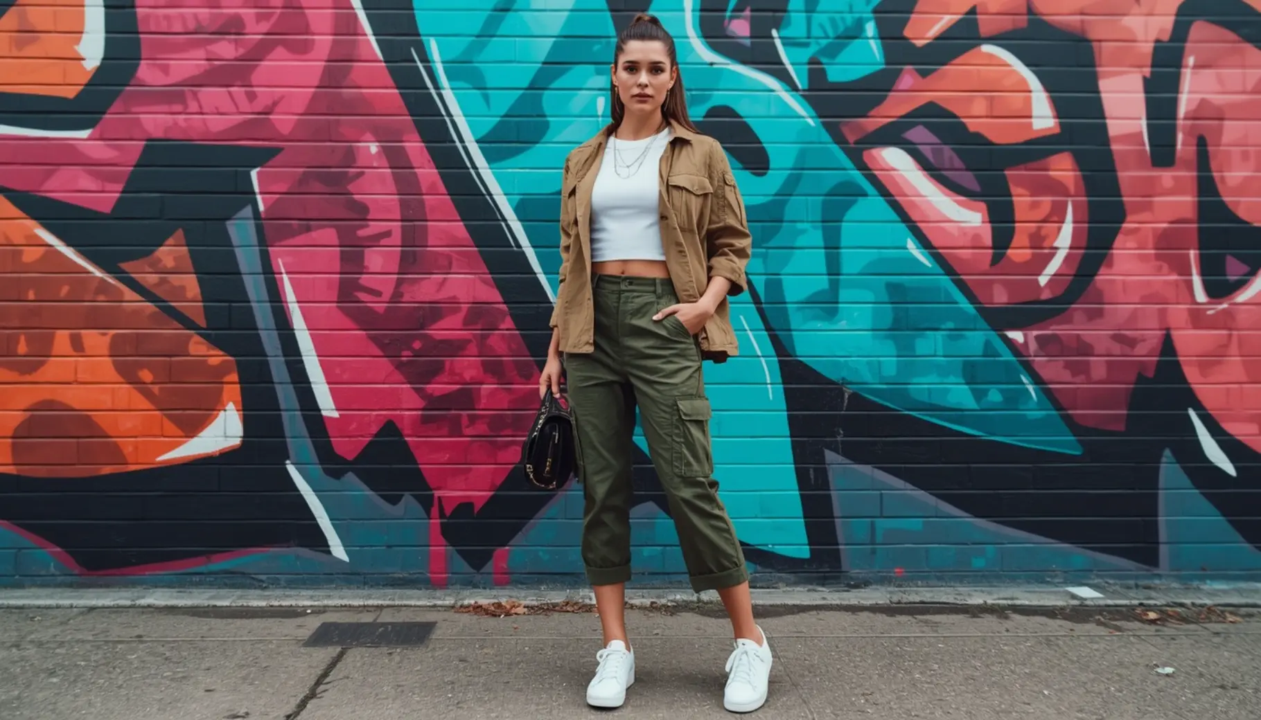 Cropped Cargo Pants with Clean Hems