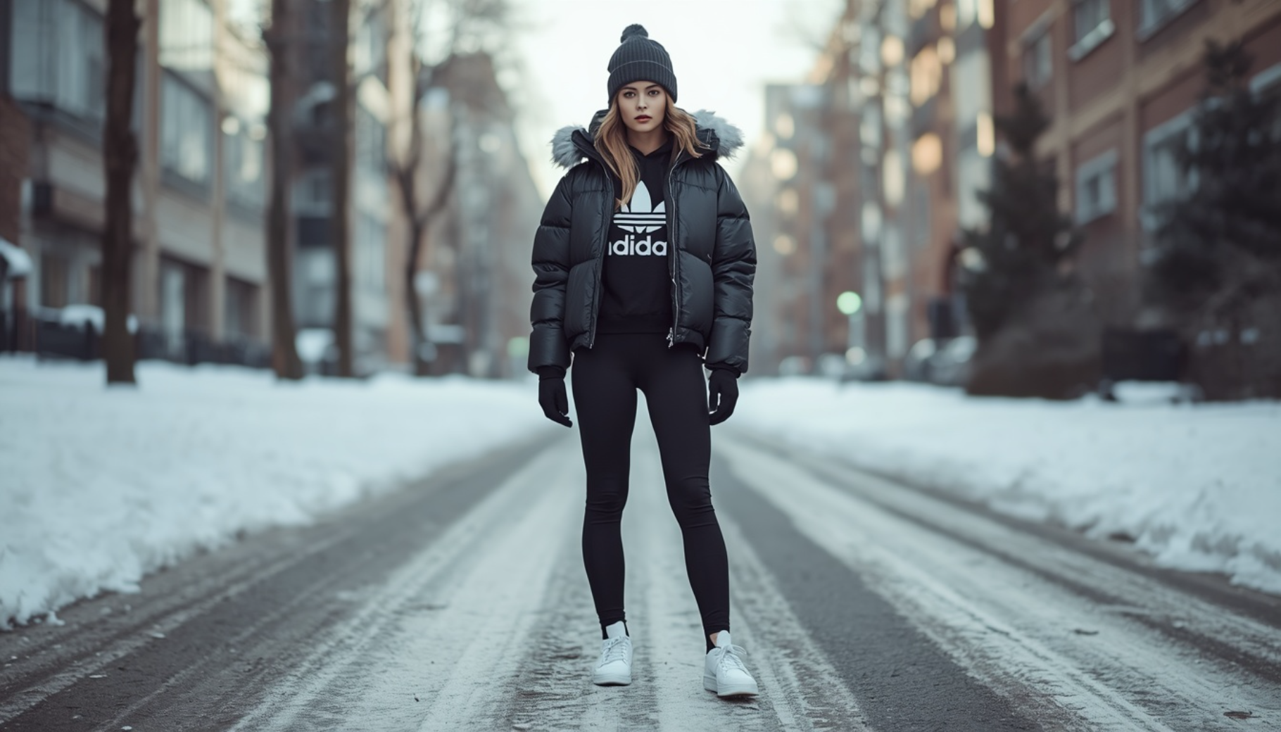 Cropped Puffer Jacket Look