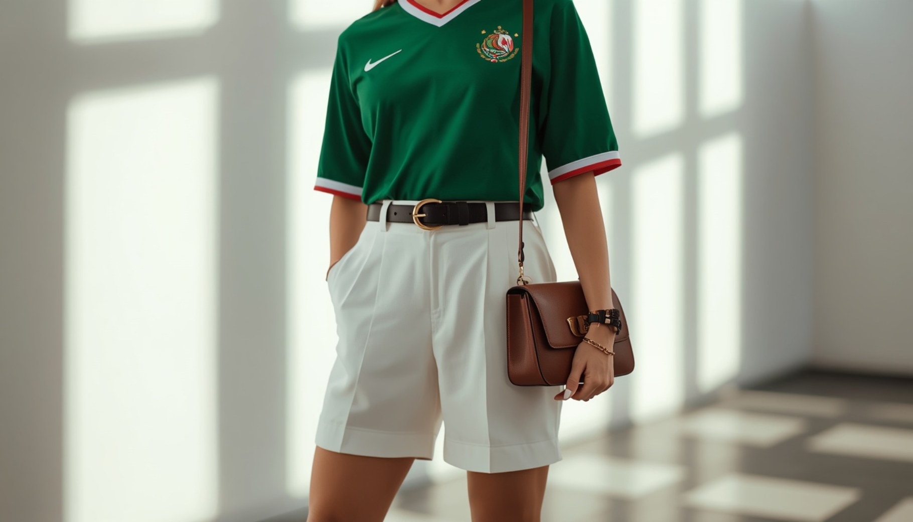 Mexico Jersey With White Tailored Shorts