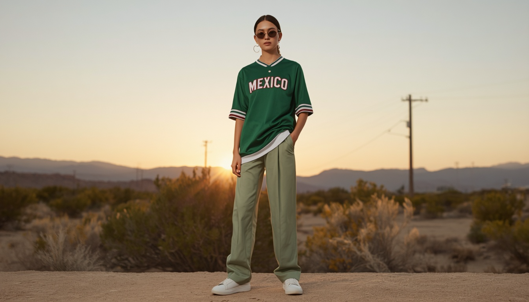 Monochrome Green Mexico Jersey Look