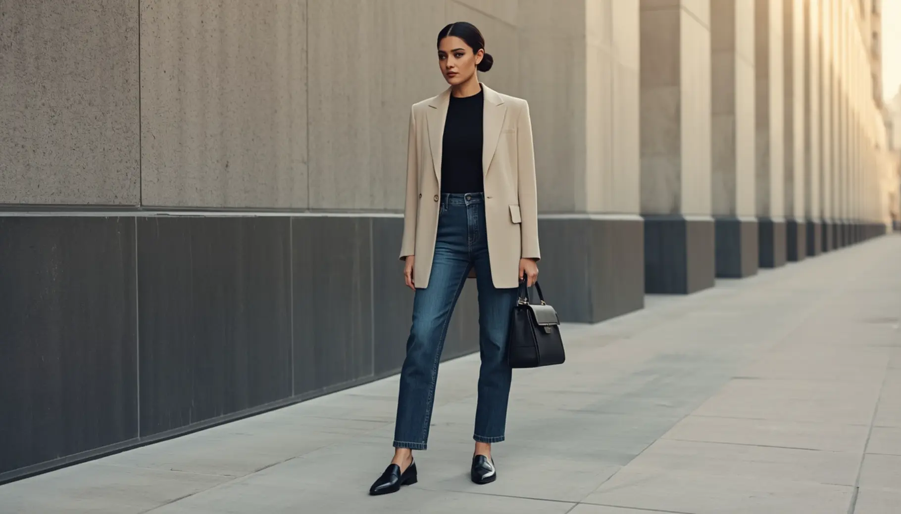 Oversized Blazer with Tailored Sleeves