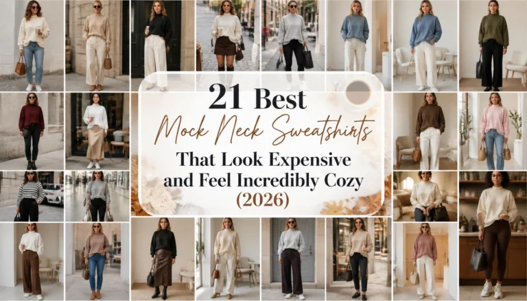 mock neck sweatshirt
