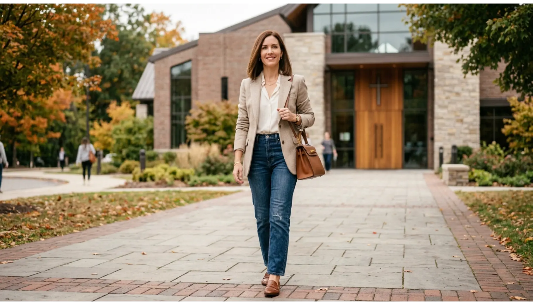 Blazer With Straight-Leg Jeans