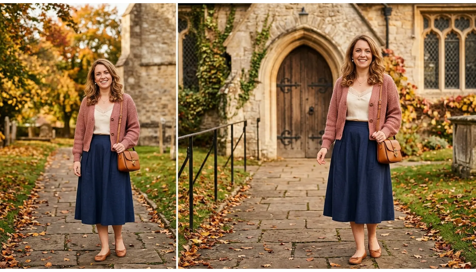 Cardigan With A-Line Skirt