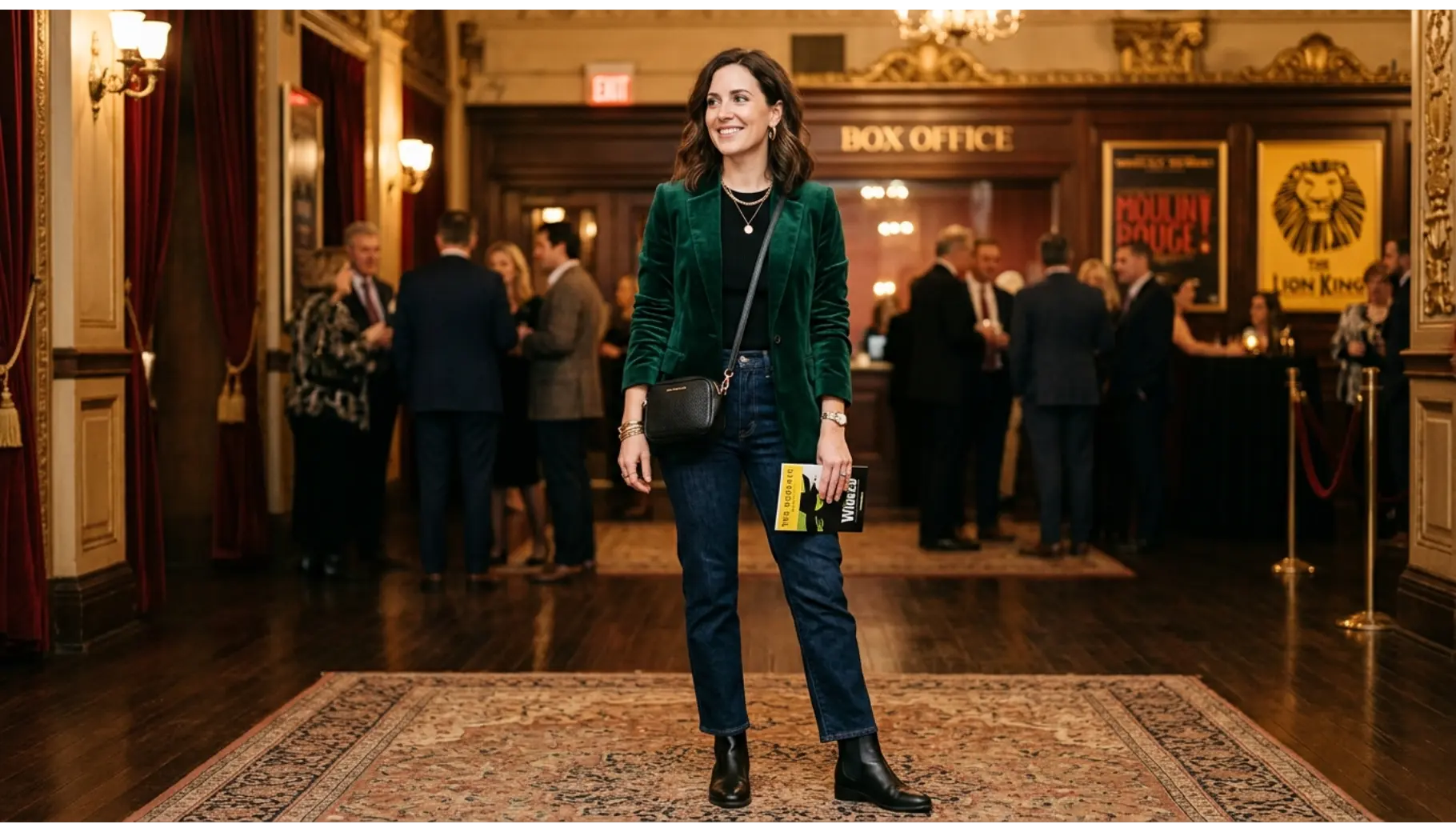 Dark Denim and Velvet Blazer