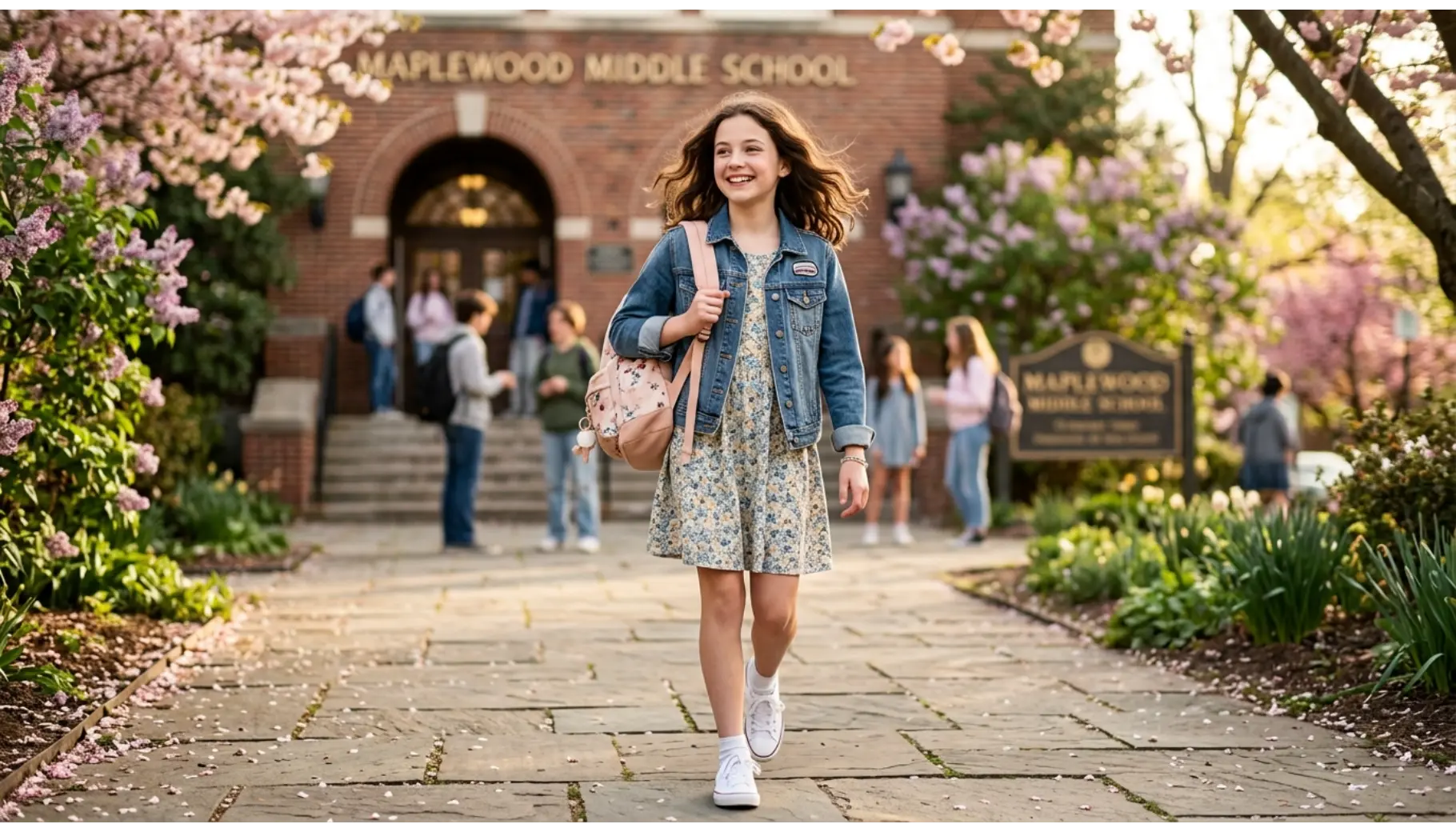 Denim Jacket and Floral Dress
