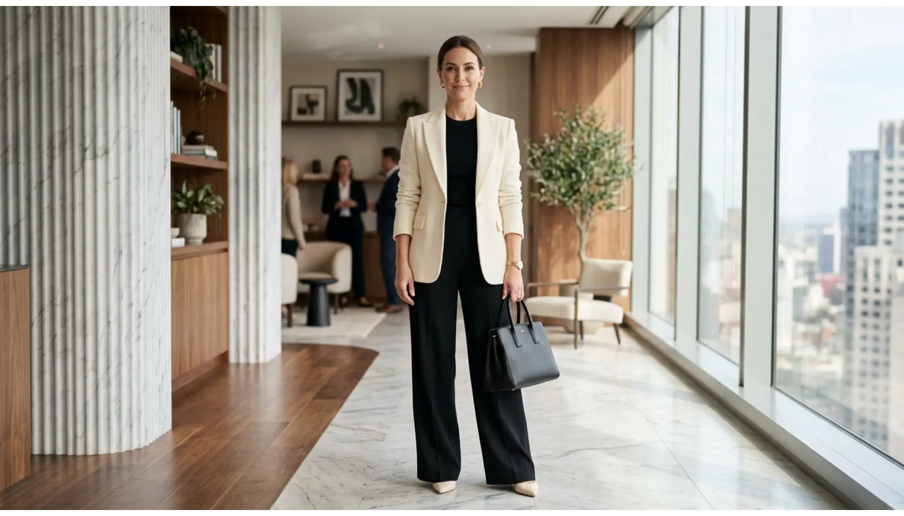Elevated Black-and-Cream Workwear