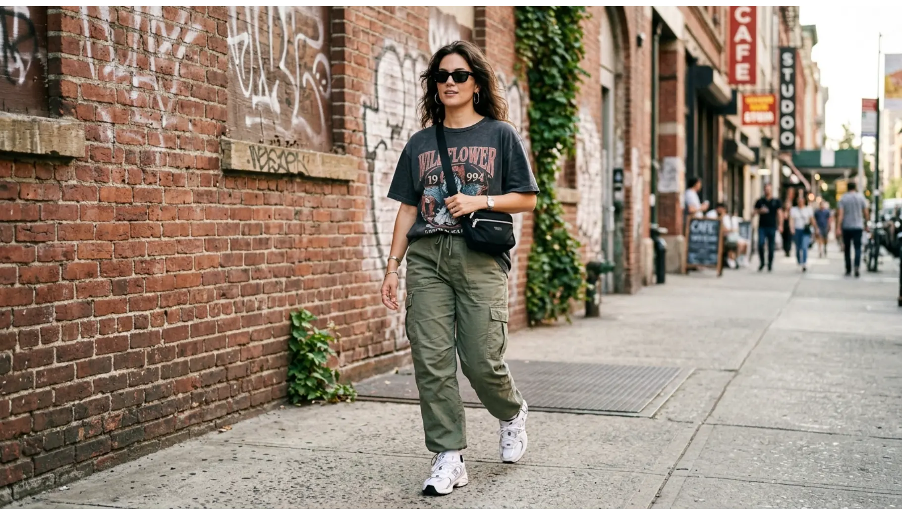 Graphic Tee With Cargo Pants