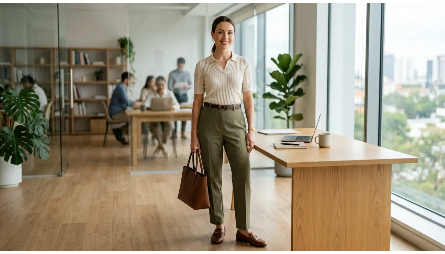 Knit Polo With Tailored Trousers