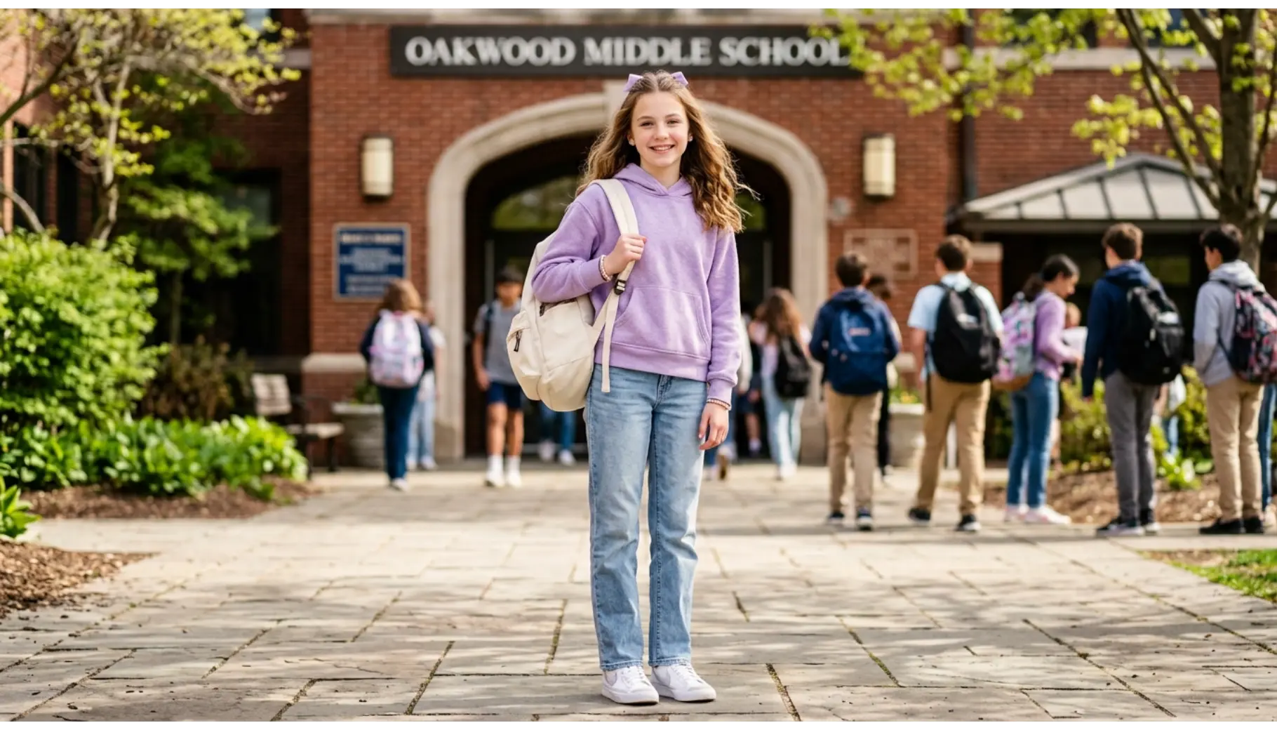 Lavender Hoodie and Light Jeans
