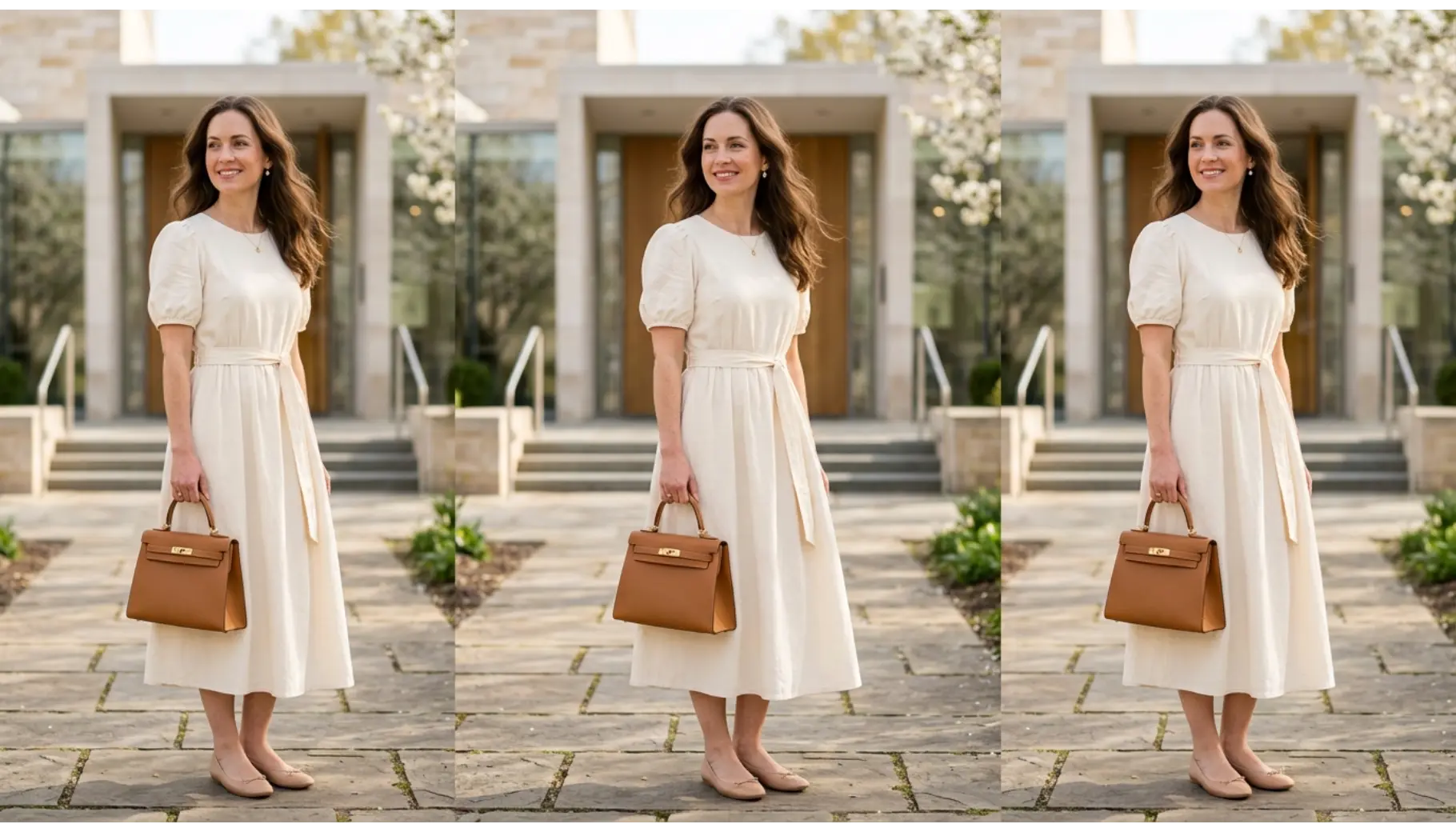 Midi Dress With Ballet Flats