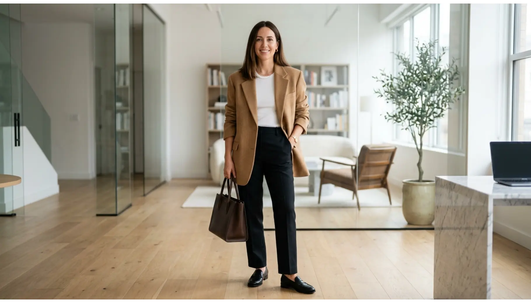 Oversized Blazer With Straight-Leg Pants