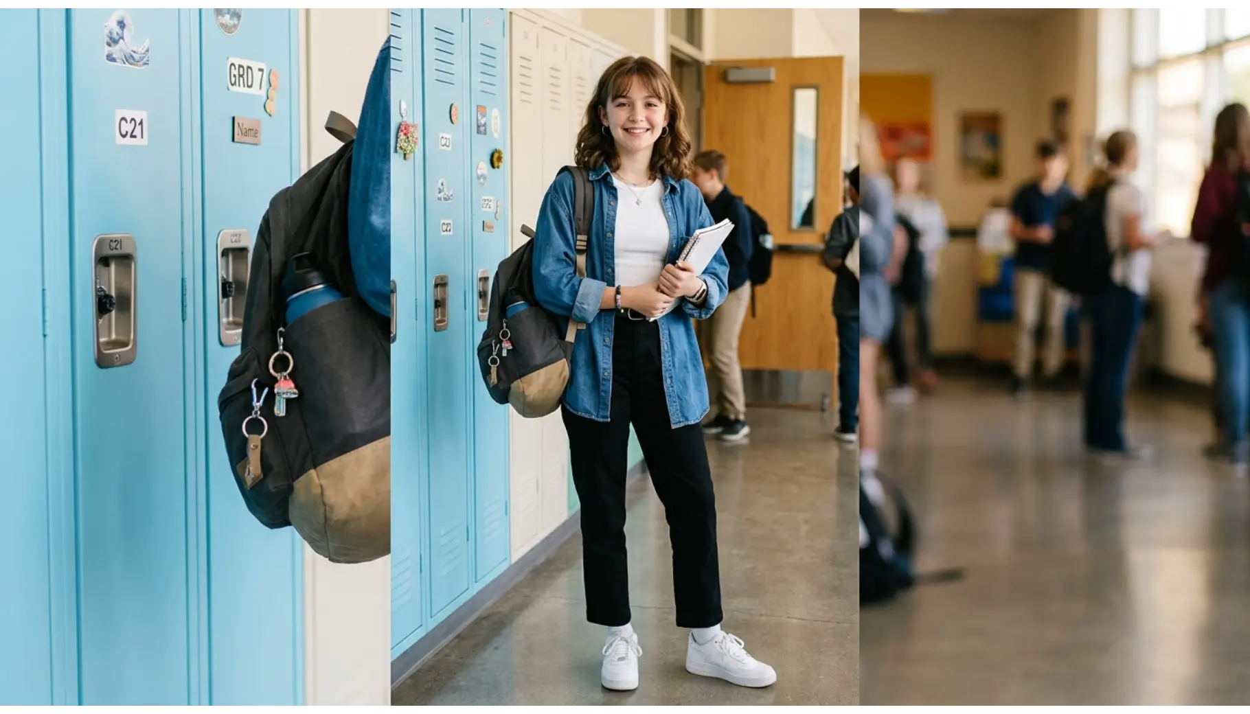 Oversized Denim Shirt and Black Pants