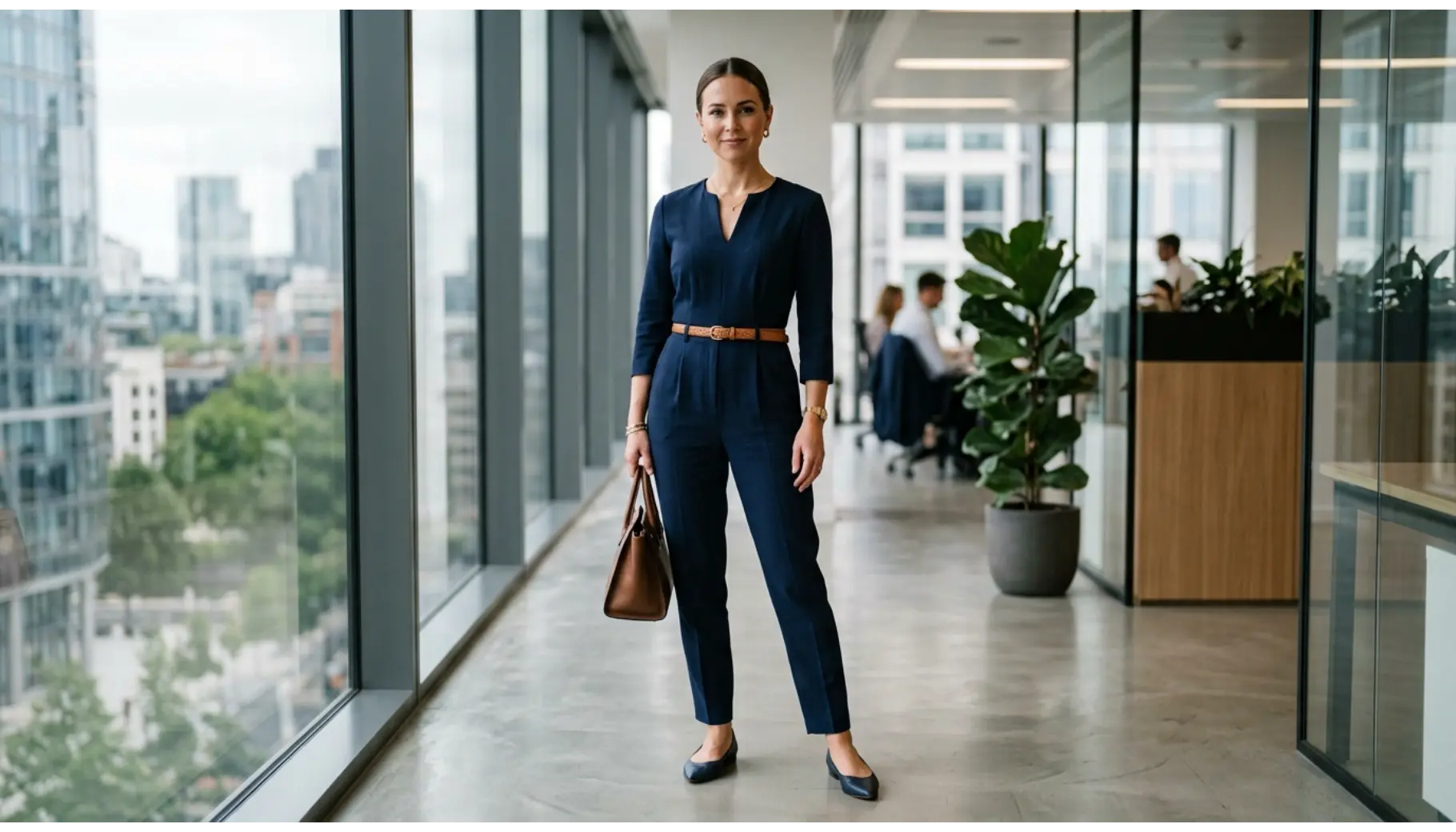 Polished Jumpsuit With a Slim Belt